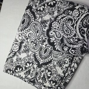 Lush Decor Aubree Black and White Paisley Geometric Quilted Pillow Shams Bedding